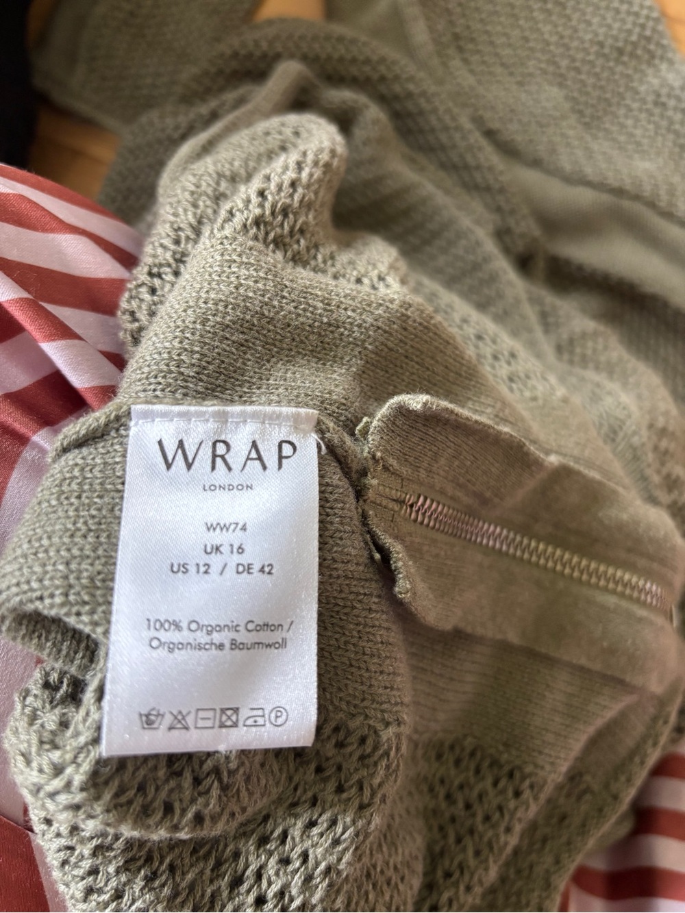 Wrap london organic cotton sweater womens 12 green - Picture 5 of 5